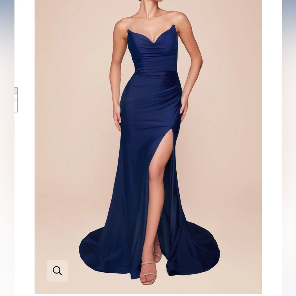 Ladivine Formal Navy Evening Gown